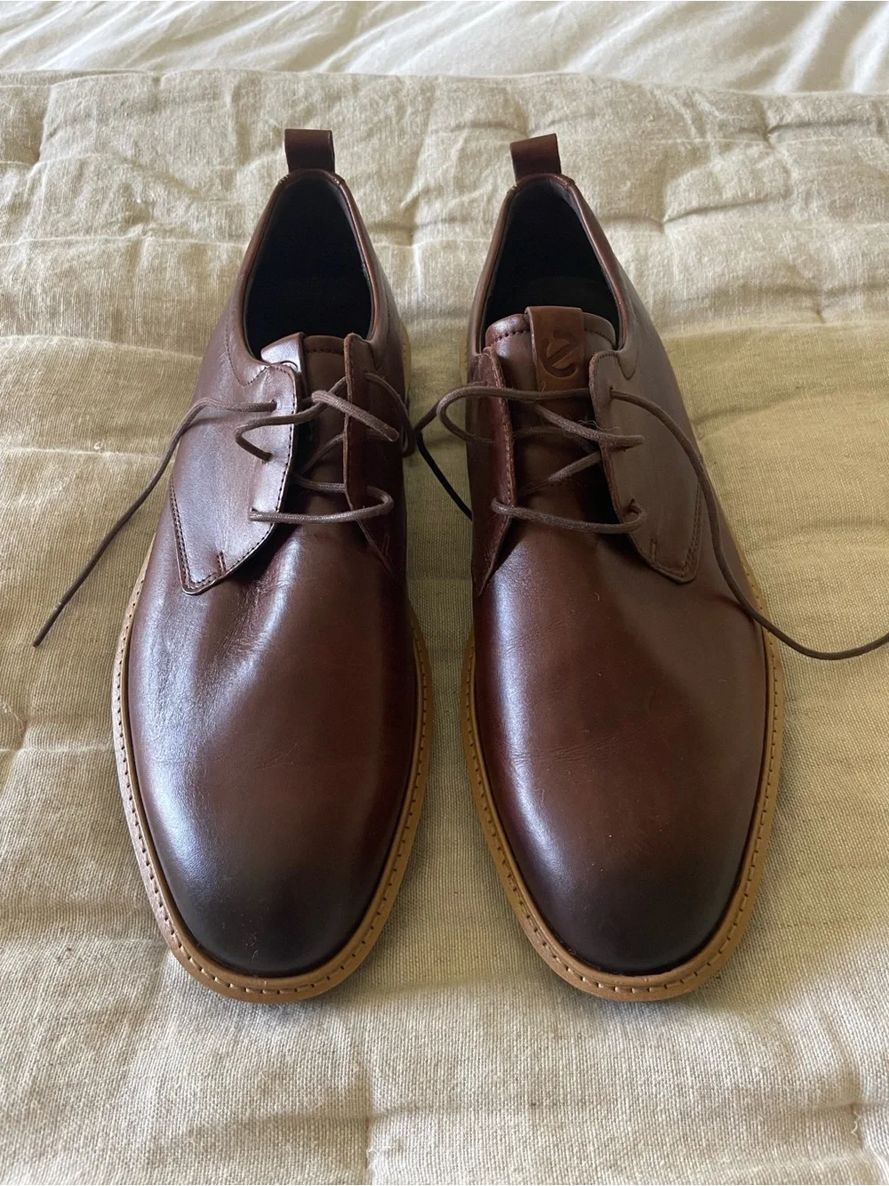 Ecco Men’s Brown Leather Lace-Up Oxfords